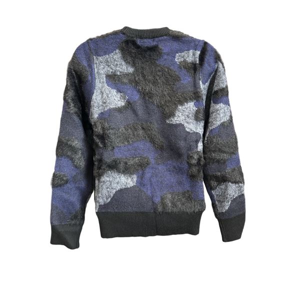NWT Anatomie Wylie Navy Camo Crewneck sweater in size small retails $178 - Picture 4 of 6